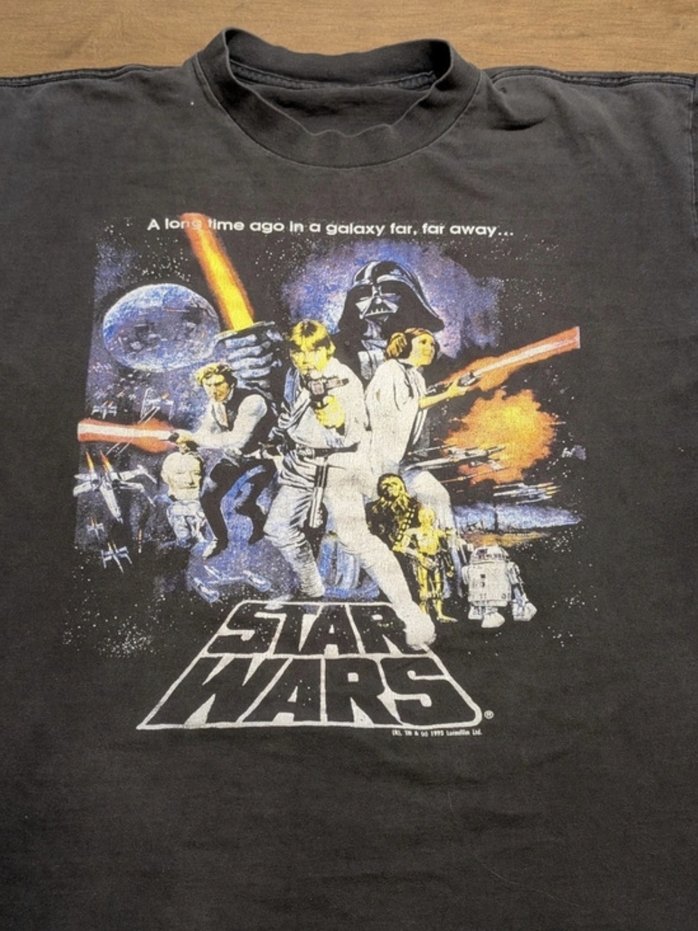 VTG L 1993 Star Wars New Hope Graphic Tee in Black